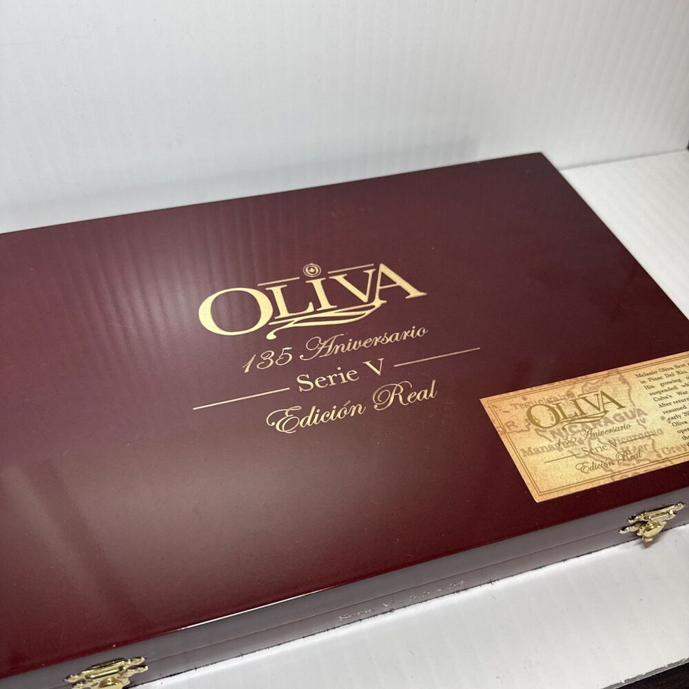 Oliva 135 Anniversary Series v Real Wood Cigar Box 13.25" x 9" x 1.75"